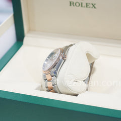 롤렉스 Datejust 36mm 스테인리스 스틸 및 옐로우 골드 화이트 인덱스