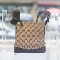 Gucci Monogram Crossbody Messenger Bag