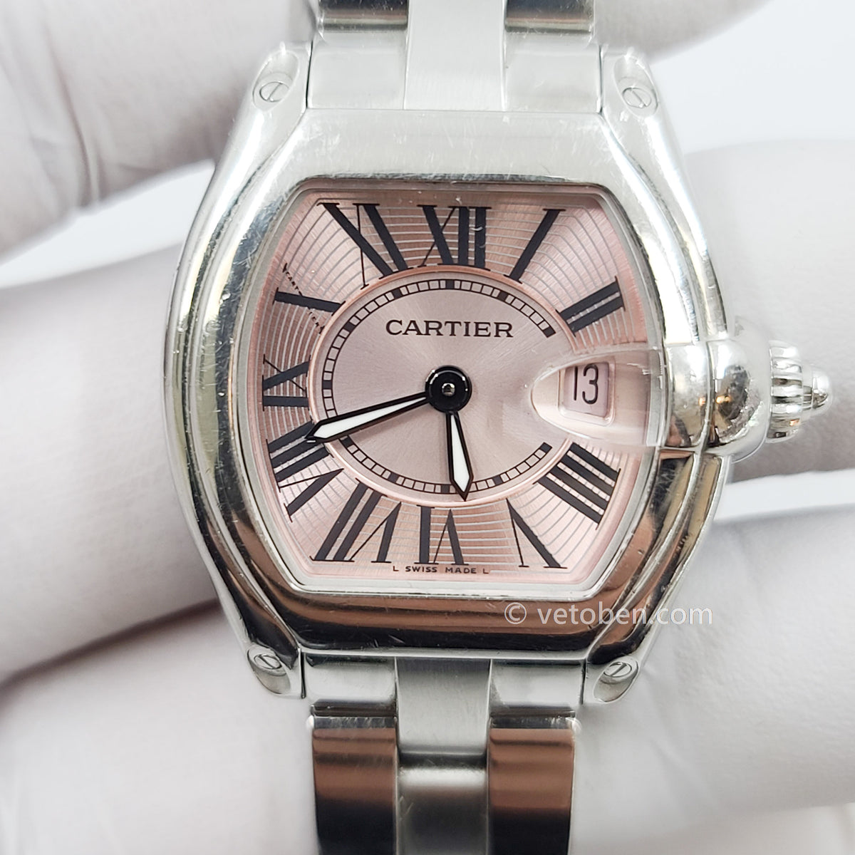 까르띠에 로드스터 스테인레스 스틸 쿼츠 32mm 여성용 시계
