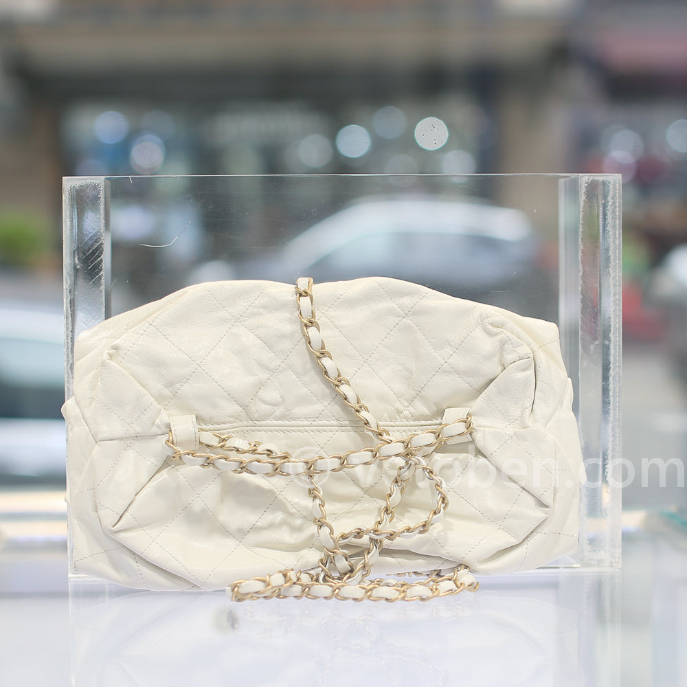 Chanel Silver Leather Ice Cube Limited Edition Flap Bag For Sale