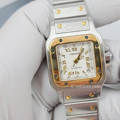 Certified Cartier Santos Galbee 2319 with Band and Silver Dial