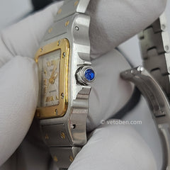 Certified Cartier Santos Galbee 2319 with Band and Silver Dial