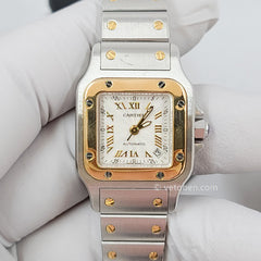 Certified Cartier Santos Galbee 2319 with Band and Silver Dial