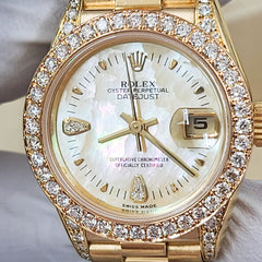 Rolex Datejust President 26MM Ladies 18k Yellow Gold Diamond