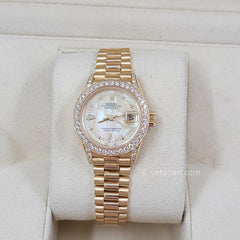 Rolex Datejust President 26MM Ladies 18k Yellow Gold Diamond