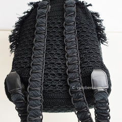 CHANEL 2017 Crochet Cayo Coco Black Backpack