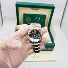 2021 New ROLEX 326933 STEEL AND GOLD SKY DWELLER 42 mm BLACK DIAL ANNUAL CALENDAR Free shipping.