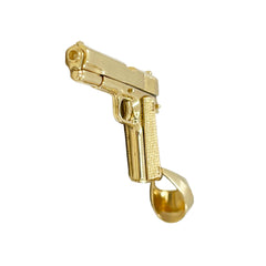 14K Gold Gun Pendant