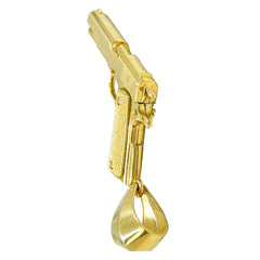 14K Gold Gun Pendant