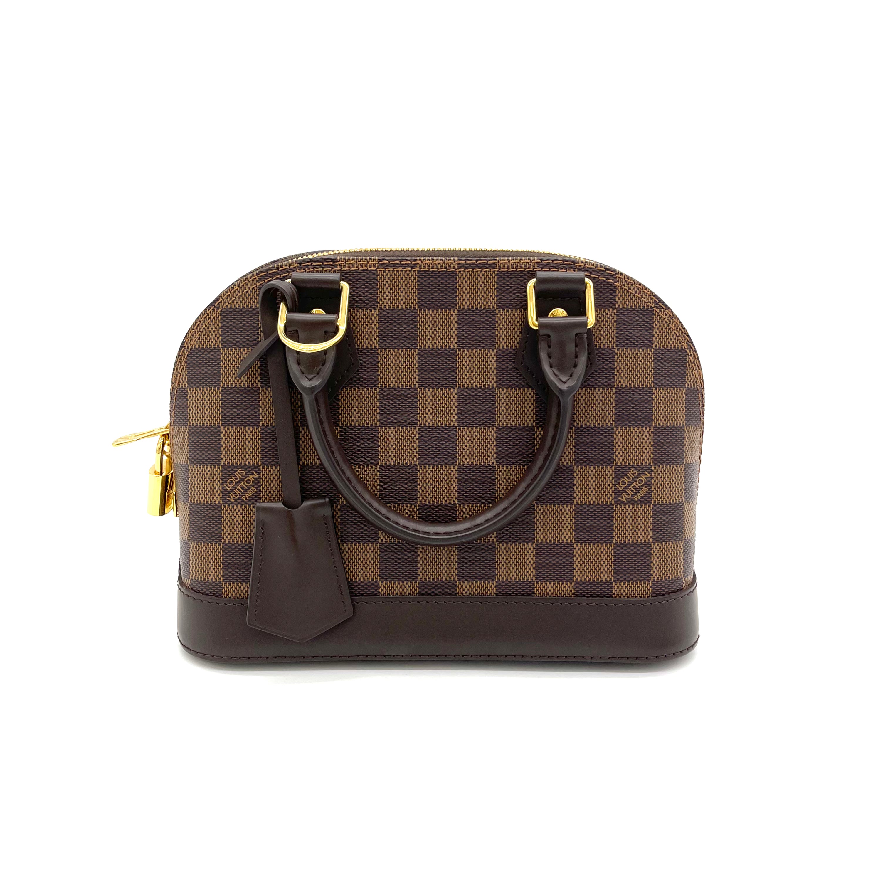 PRELOVED Louis Vuitton Alma BB Damier Ebene Handbag with Crossbody Str –  KimmieBBags LLC