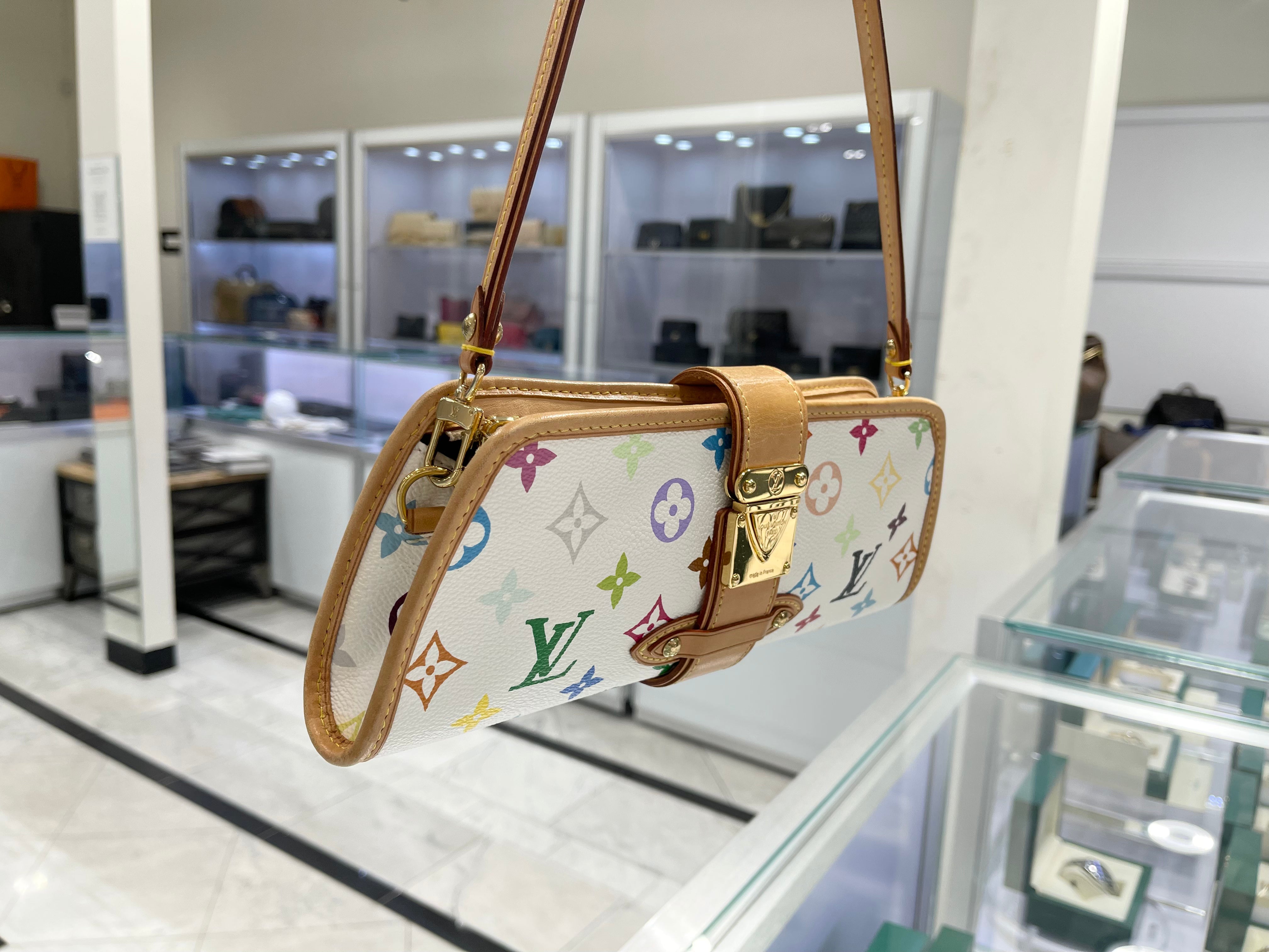 Louis Vuitton Monogram Multicolore Shirley - White Clutches, Handbags -  LOU782675