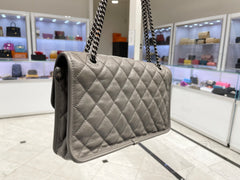Chanel French Riviera Grey Caviar Flap Bag