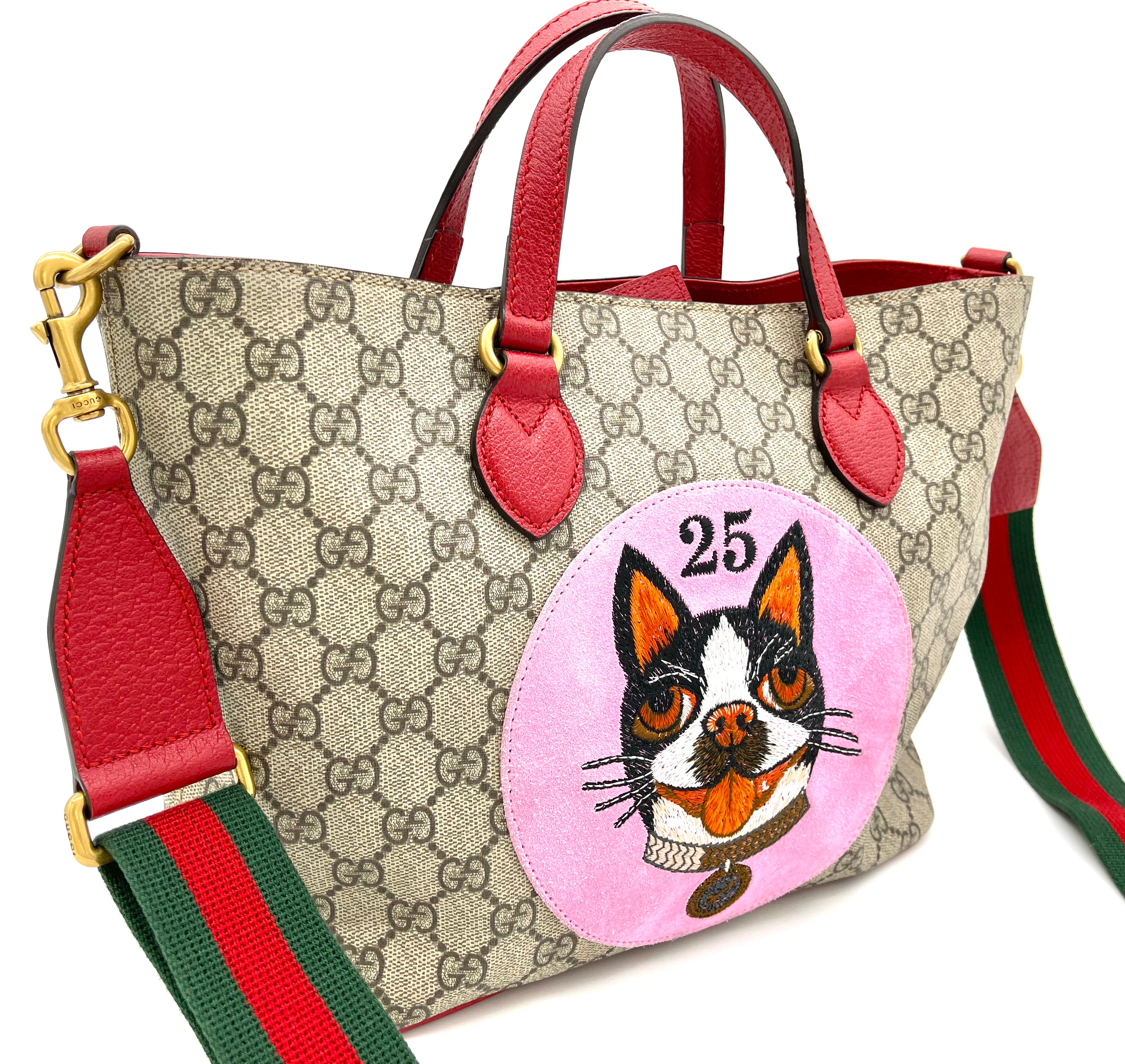 Gucci Women's Hibiscus Monogram GG Supreme Handbag
