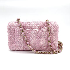 Brand New CHANEL Mini Rectangular Flap Bag in 21S Pink Tweed –