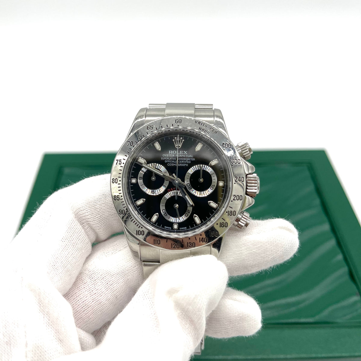 Rolex 116520 Cosmograph Daytona Steel Bezel Black Dial 40mm