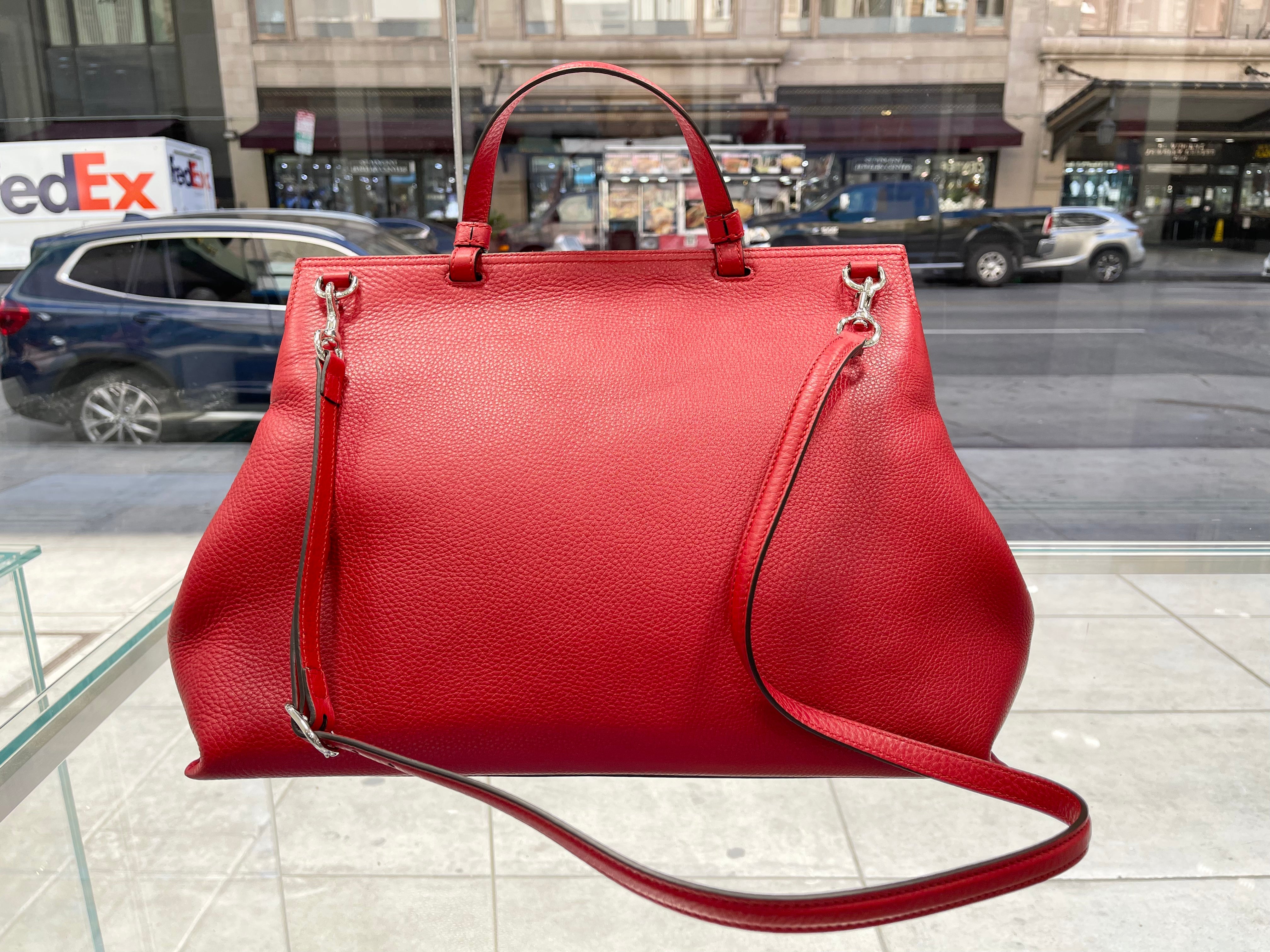 Gucci Bamboo Top Handle Bag In Red