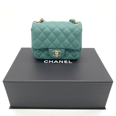 Brand New CHANEL Lambskin Quilted New Mini Square Flap