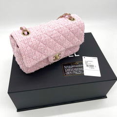 CHANEL 21S Pink Tweed Rectangle Mini LGHW *New - Timeless Luxuries
