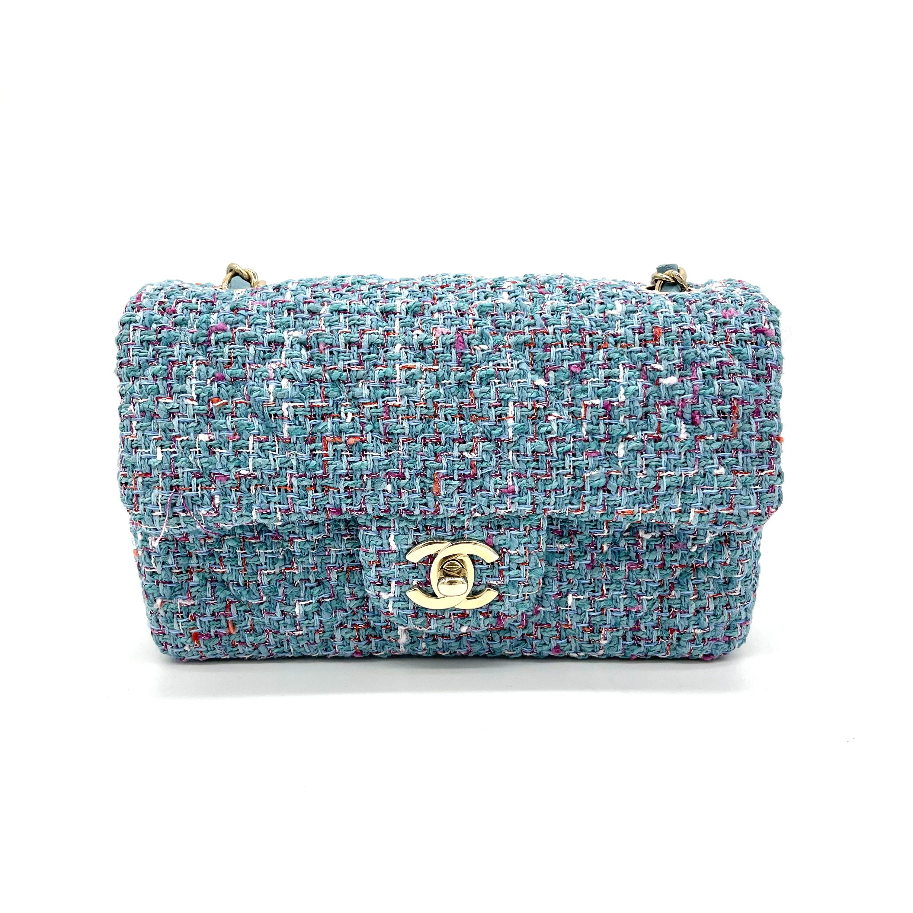 Chanel Mini Tweed Bag - 22 For Sale on 1stDibs