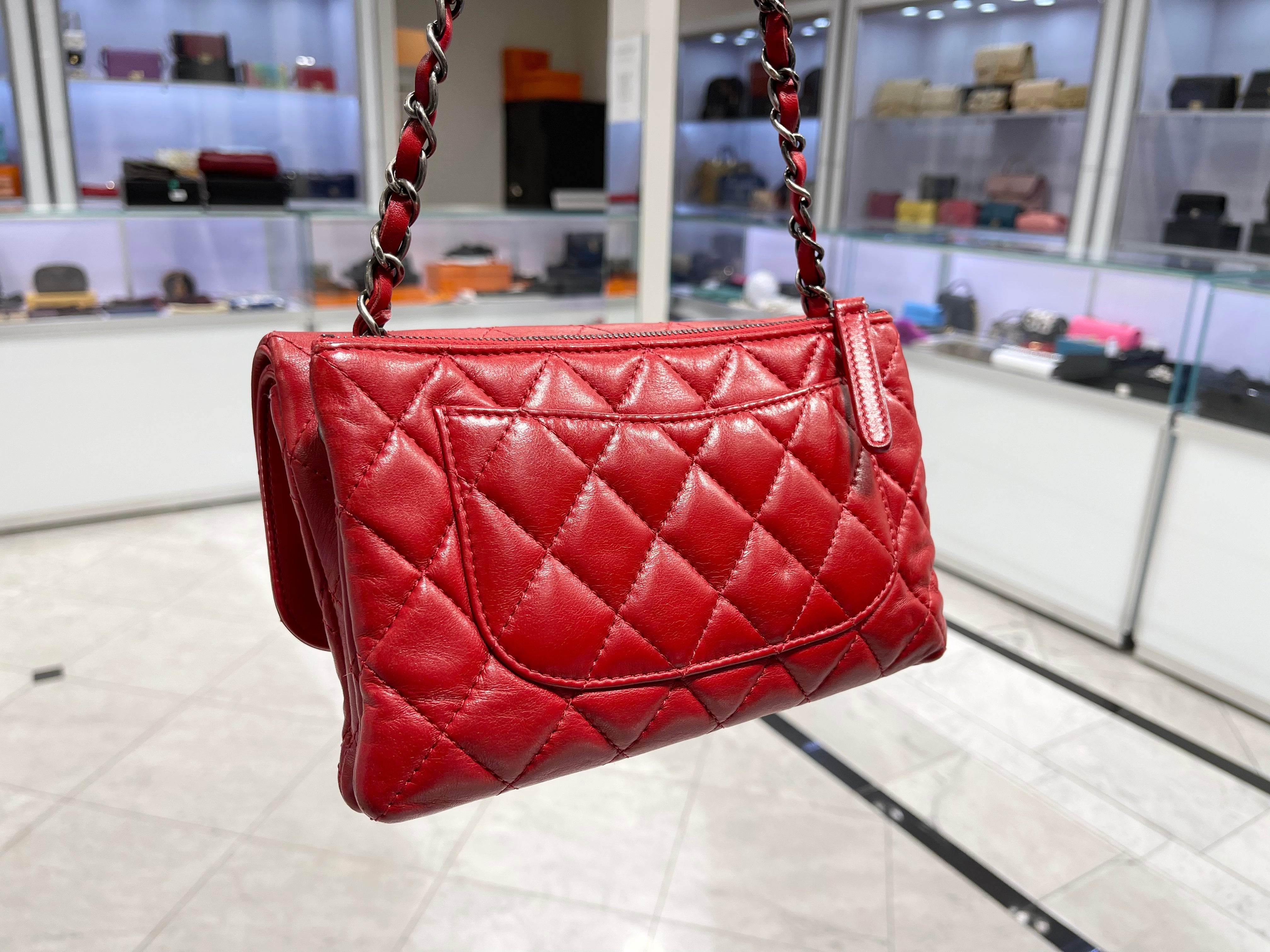 Chanel Medium Now and Forever Red Lambskin Gold Hardware Flap Bag – Coco  Approved Studio