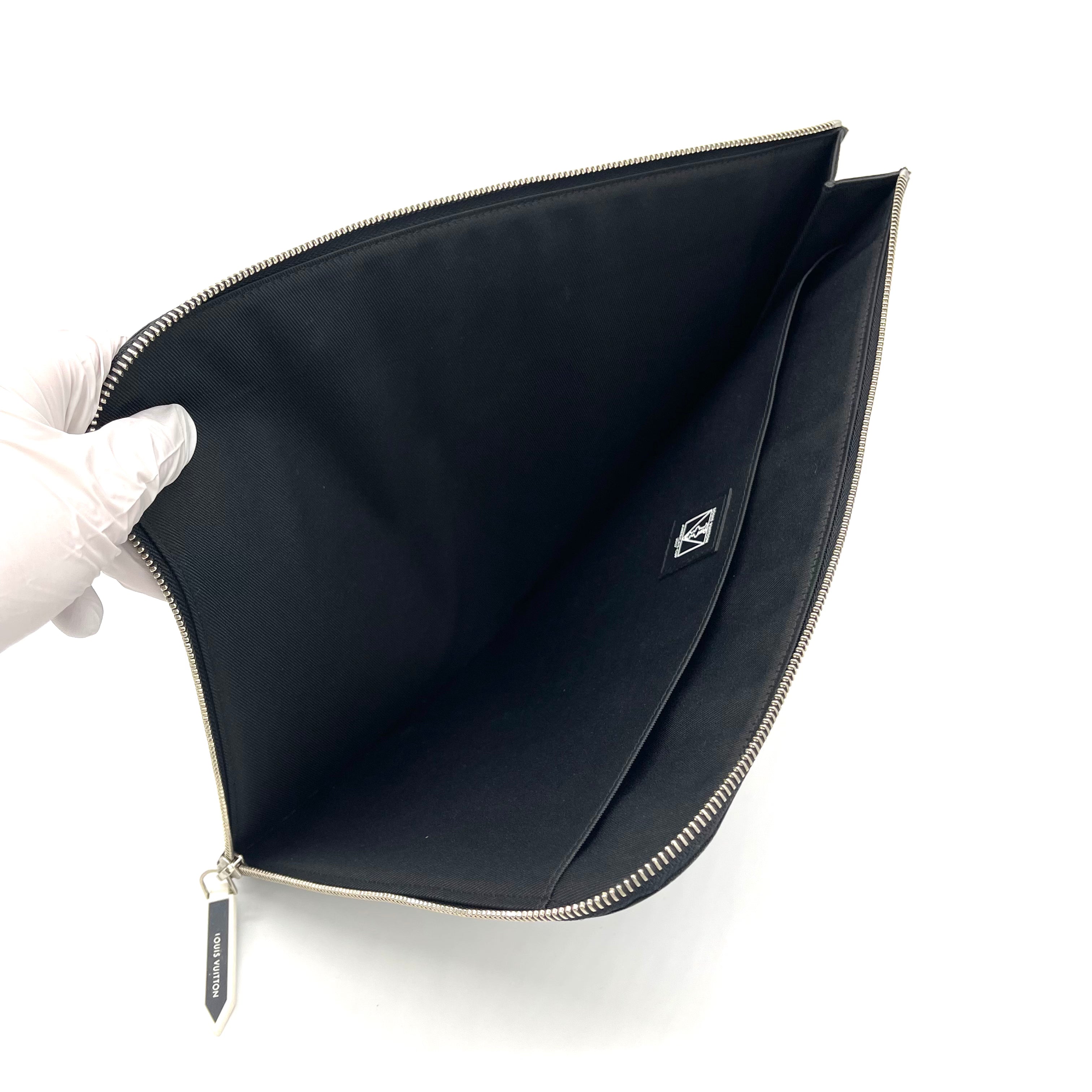 Black Louis Vuitton Damier Graphite Poche-Documents Portfolio Clutch Bag