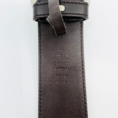GUCCI 브라운 가죽 벨트