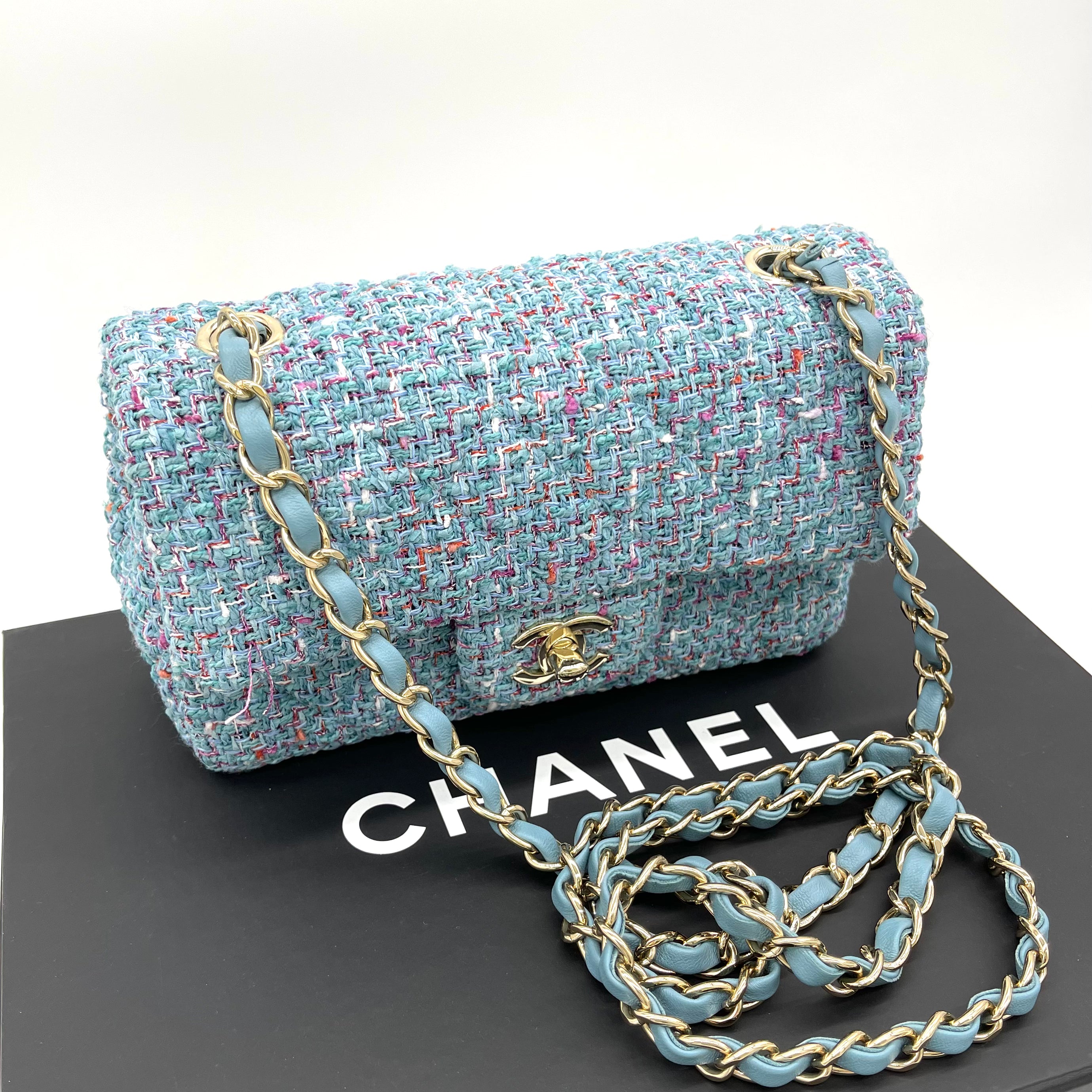 Chanel blue tweed mini - Gem