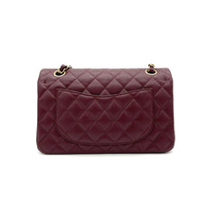 Brand New CHANEL Caviar Quilted Small Double Flap Burgundy