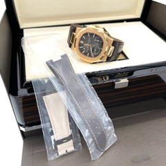 Patek Philippe Nautilus 5712R Moonphase 18K Rose Gold Men's Watch Box & Papers