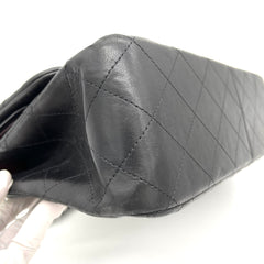 CHANEL Lambskin Quilted Jumbo Double Flap Black