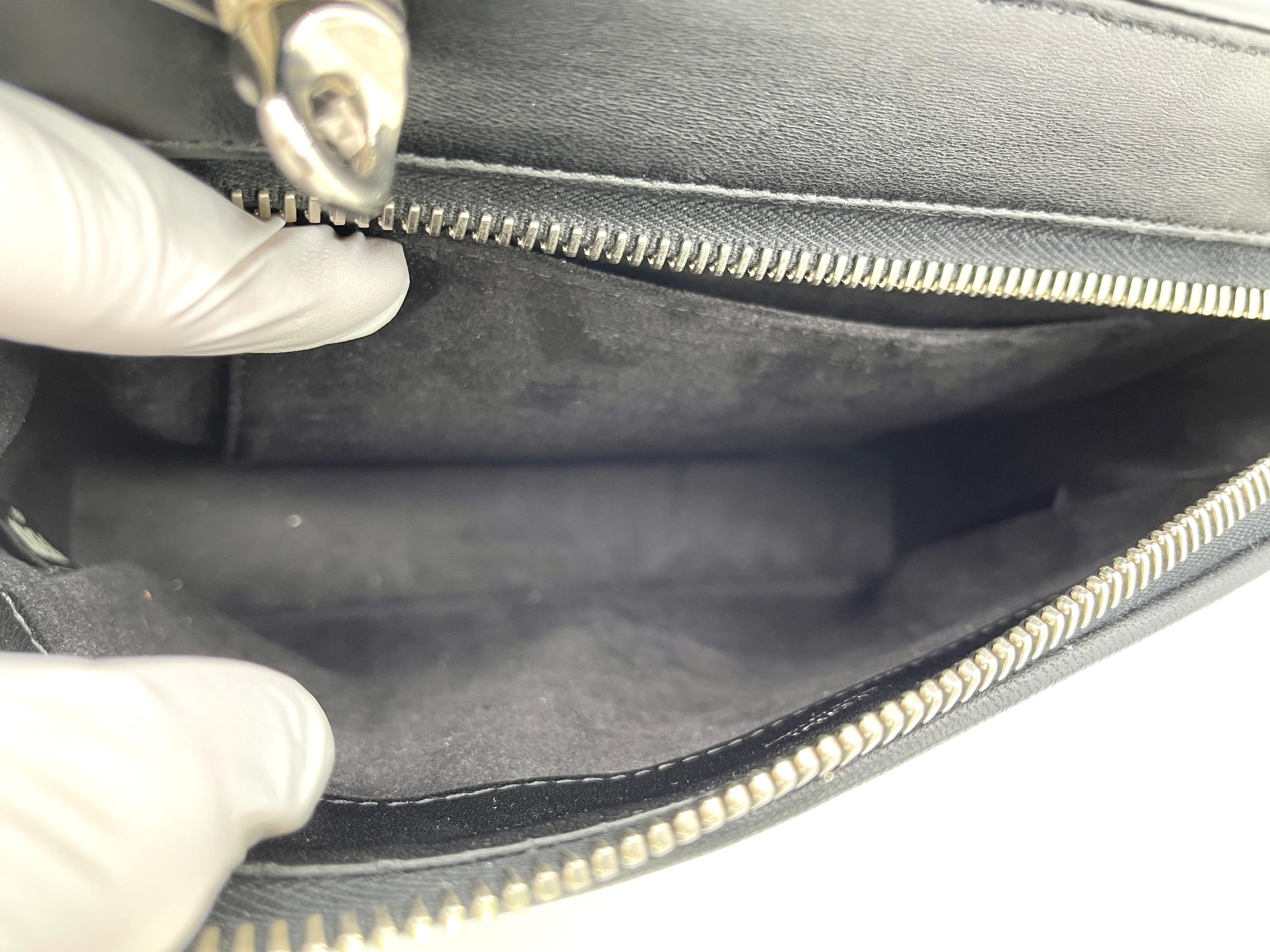 FENDI black quilted leather DOTCOM CLICK SMALL Shoulder Bag