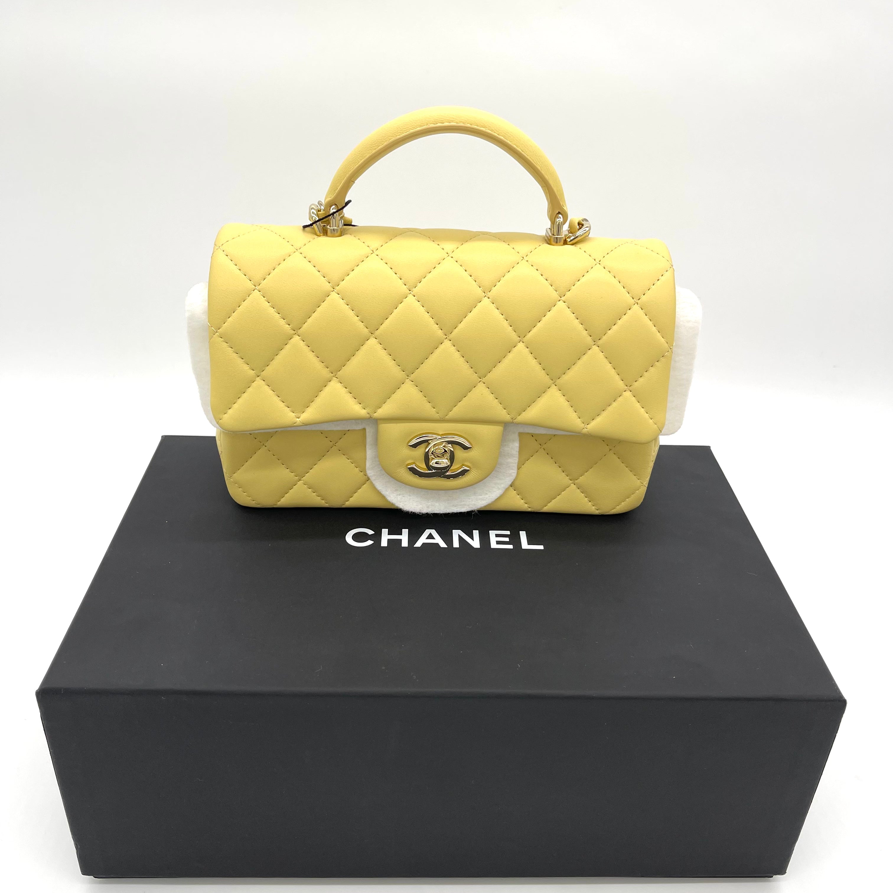 Brand New Chanel Classic Single Flap Top Handle Bag Quilted