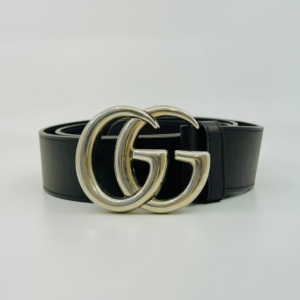 GUCCI 브라운 가죽 벨트