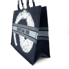 Brand New Christian Dior Tie Dye Book Tote Embroidered Canvas