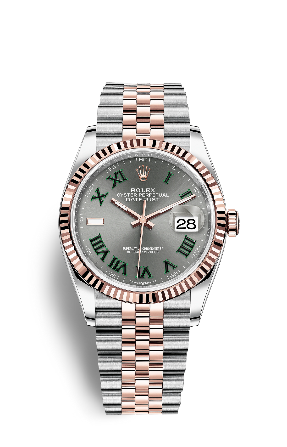 구매 날짜 2022년 5월 10일 롤렉스 Datejust 41 Wimbledon 다이얼 Everose Gold Two Tone Jubilee 팔찌 126331