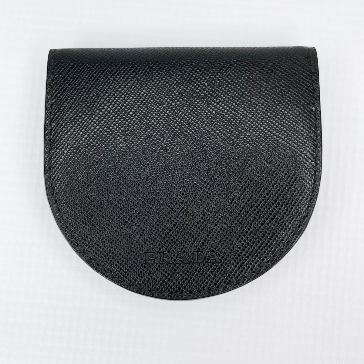 PRADA Stefano Leather Coin Purse Black