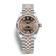 신상품 2022년 1월 26일 구매 날짜 ROLEX 278271-0004 Datejust 31 초콜릿 로마 다이아몬드 다이얼 오토매틱 여성용 스틸 및 18Kt Everose Gold Jubilee 시계
