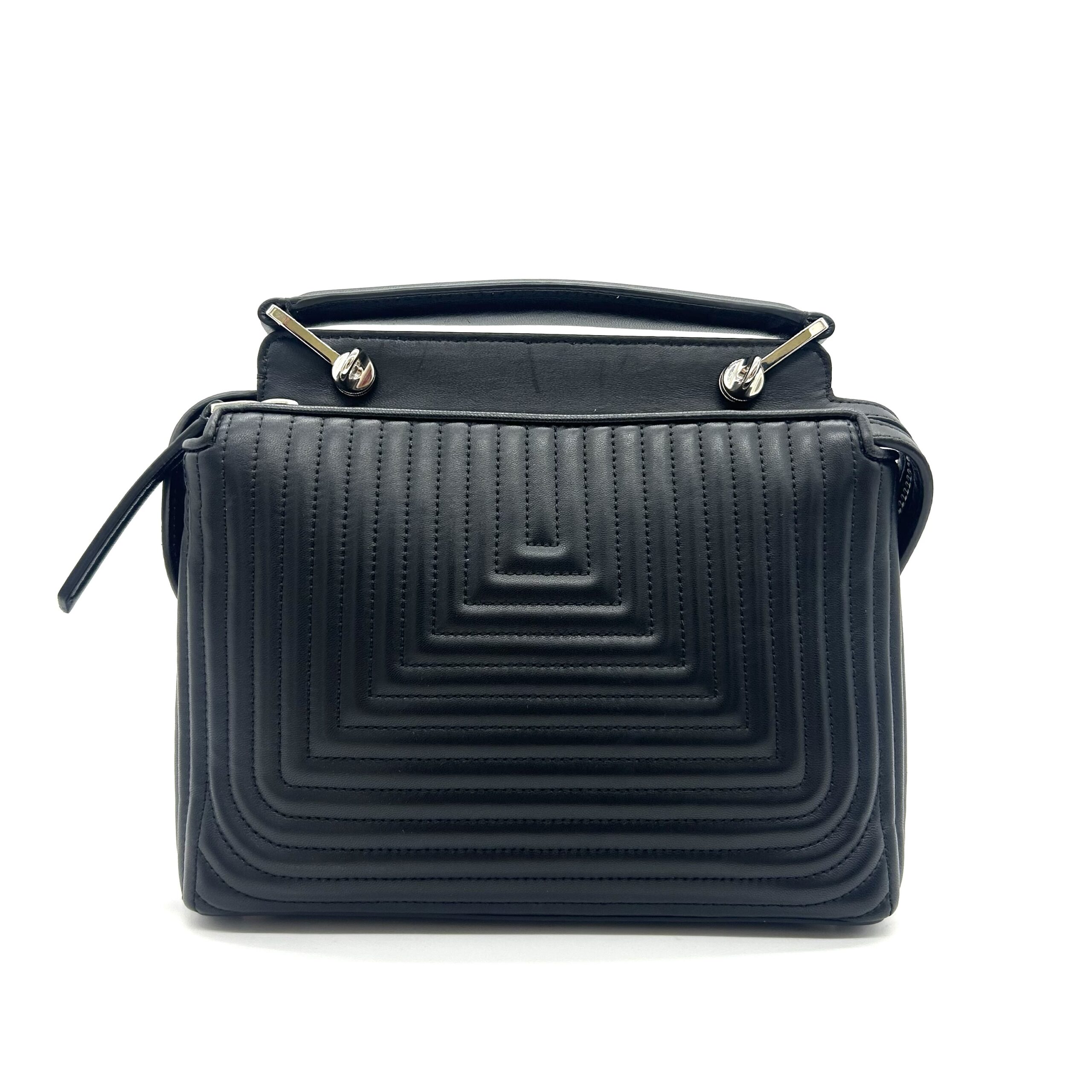 FENDI black quilted leather DOTCOM CLICK SMALL Shoulder Bag - Image 4