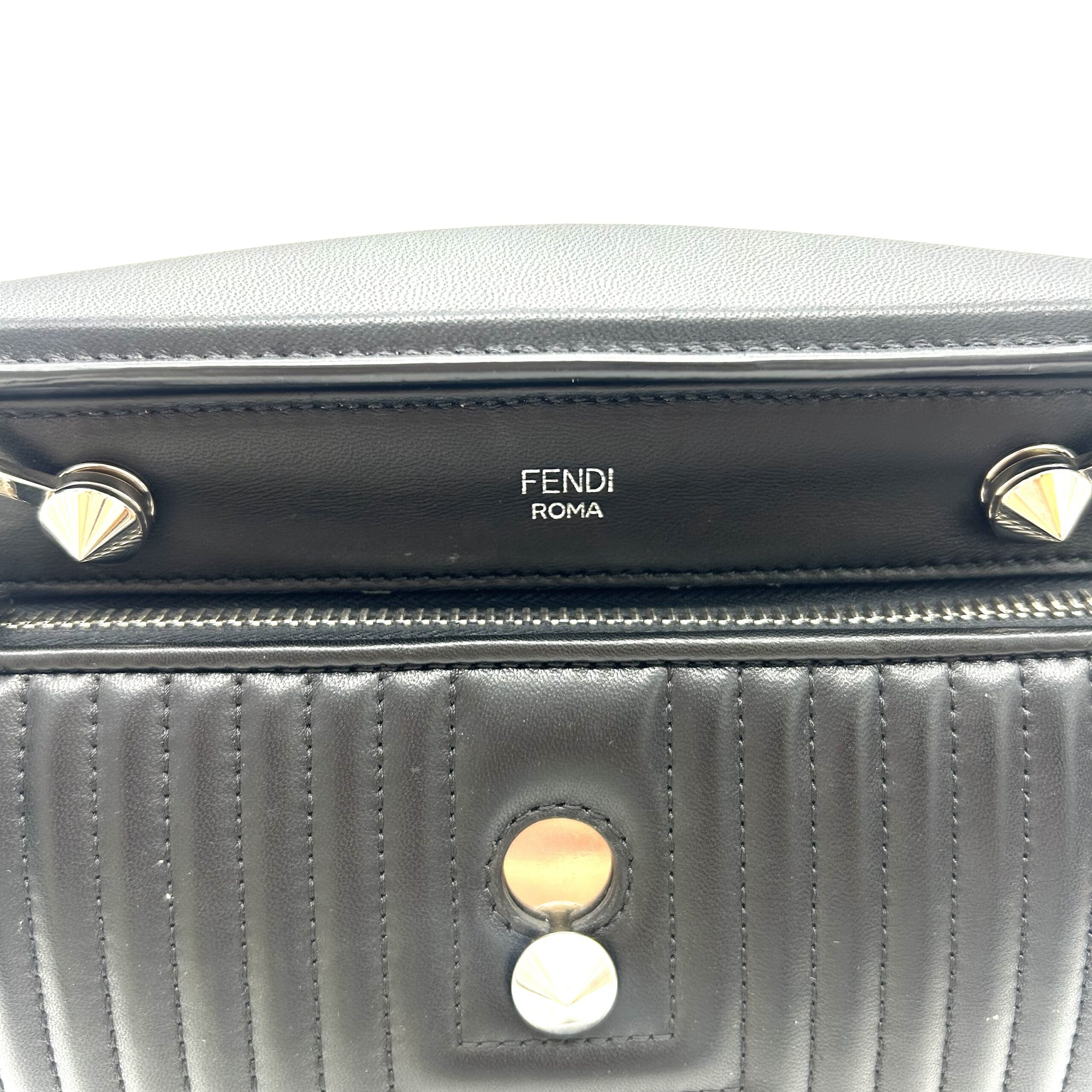 FENDI black quilted leather DOTCOM CLICK SMALL Shoulder Bag - Image 6