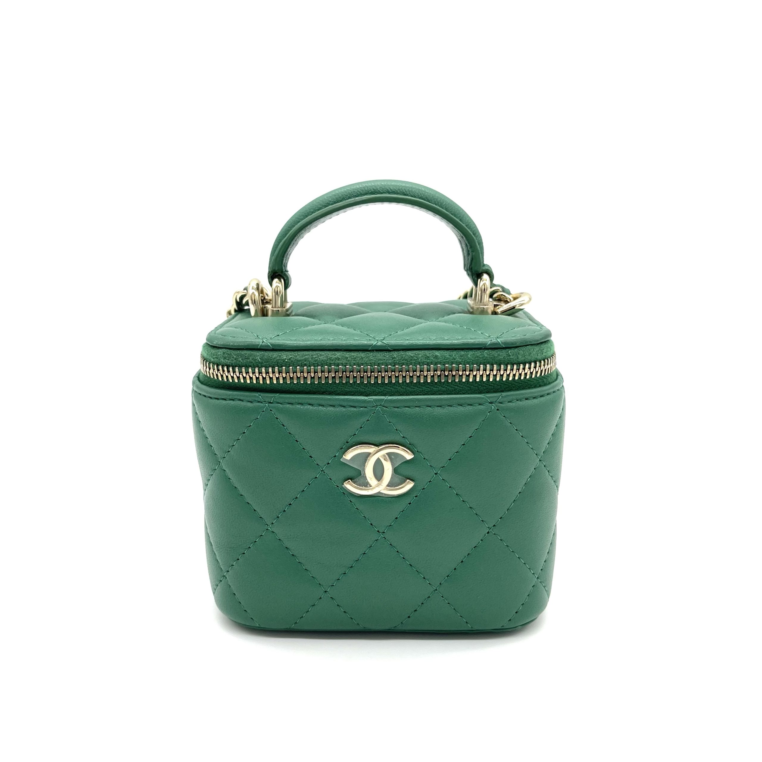 CHANEL Green Mini Vanity Chain Bag – Like New, Unused - Image 2
