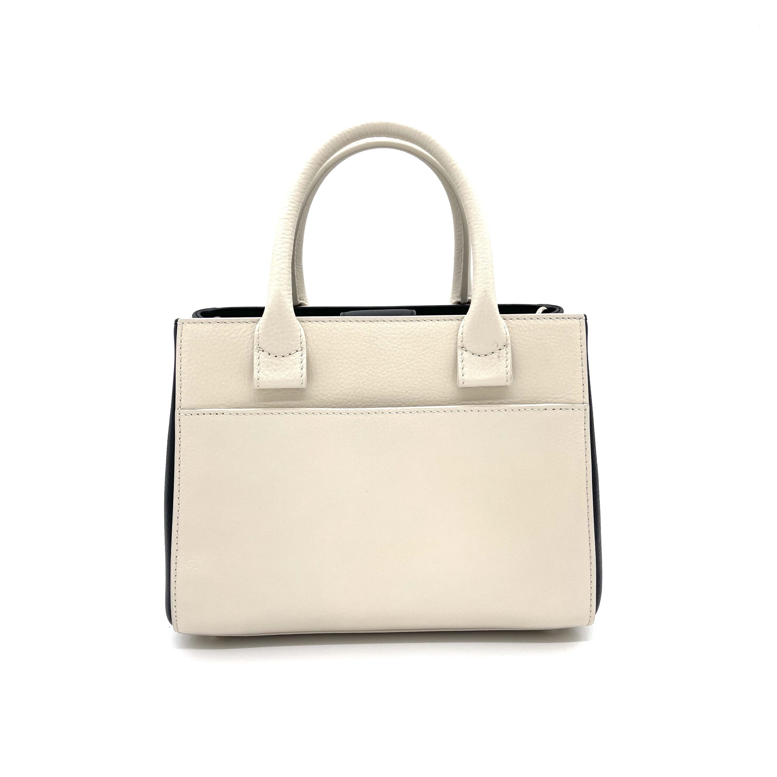 CHANEL Beige/Black Grained Calfskin Leather Neo Executive Mini Tote Bag - Image 3