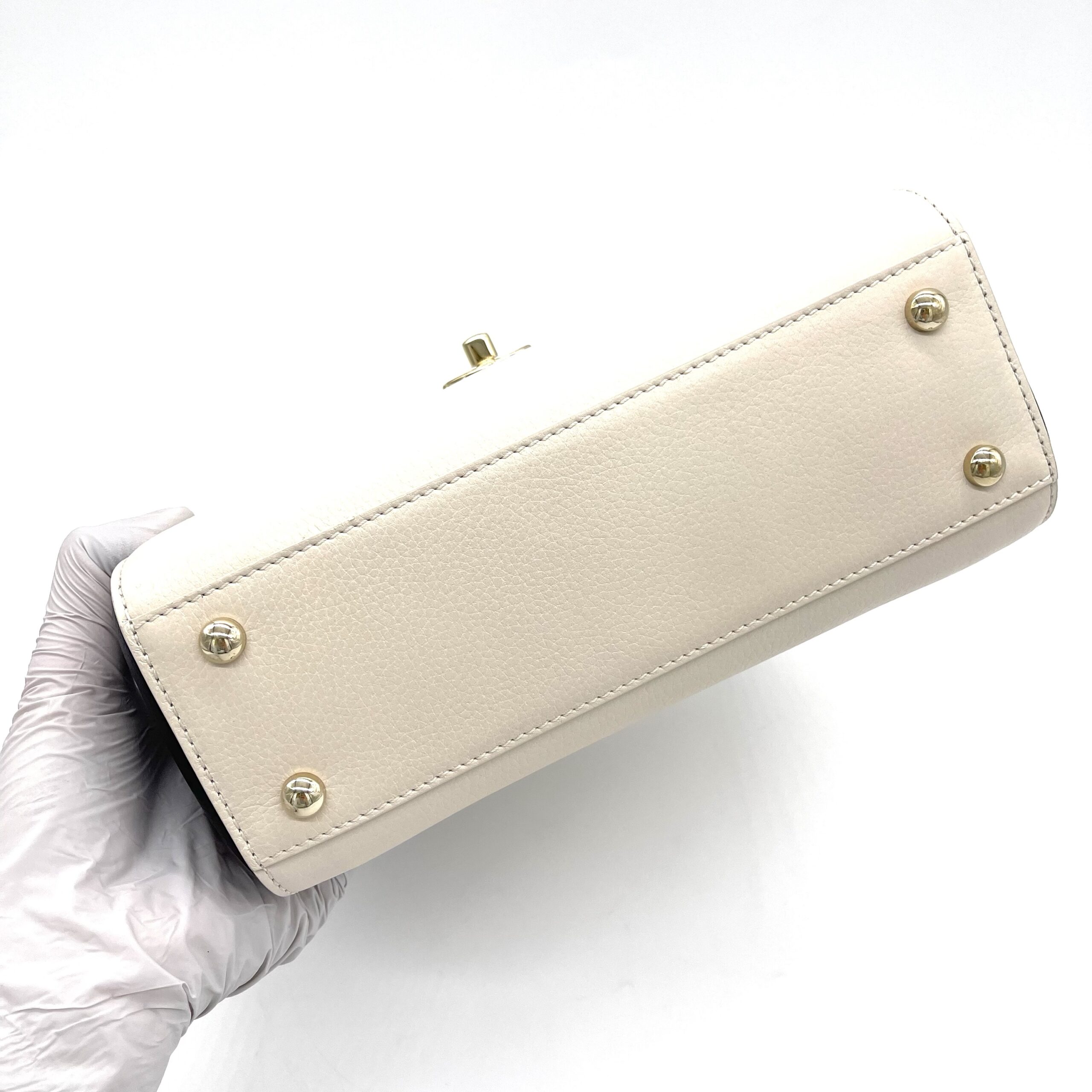 CHANEL Beige/Black Grained Calfskin Leather Neo Executive Mini Tote Bag - Image 6