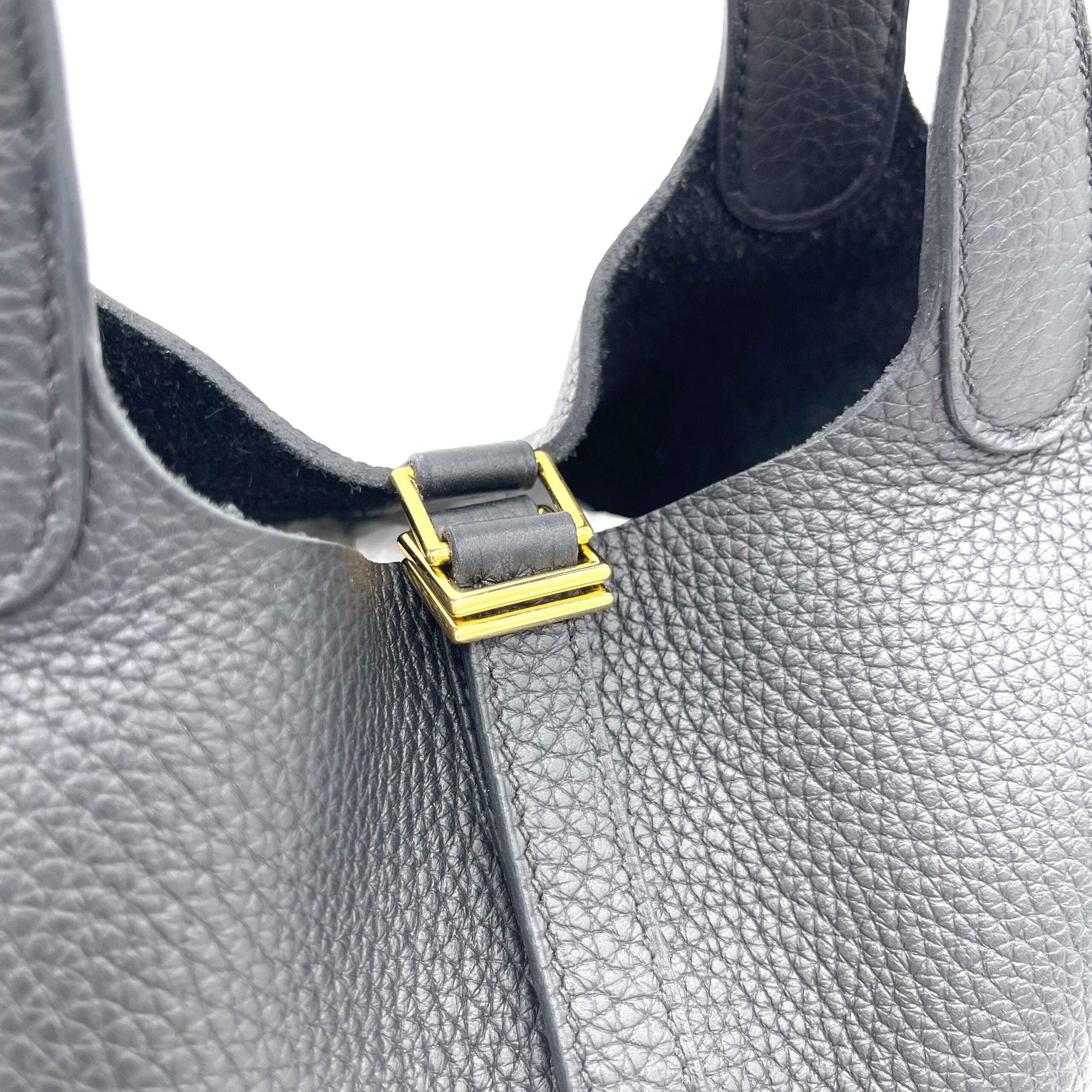Hermès Taurillon Clemence Picotin Lock 18 PM – Black with Gold - Image 5
