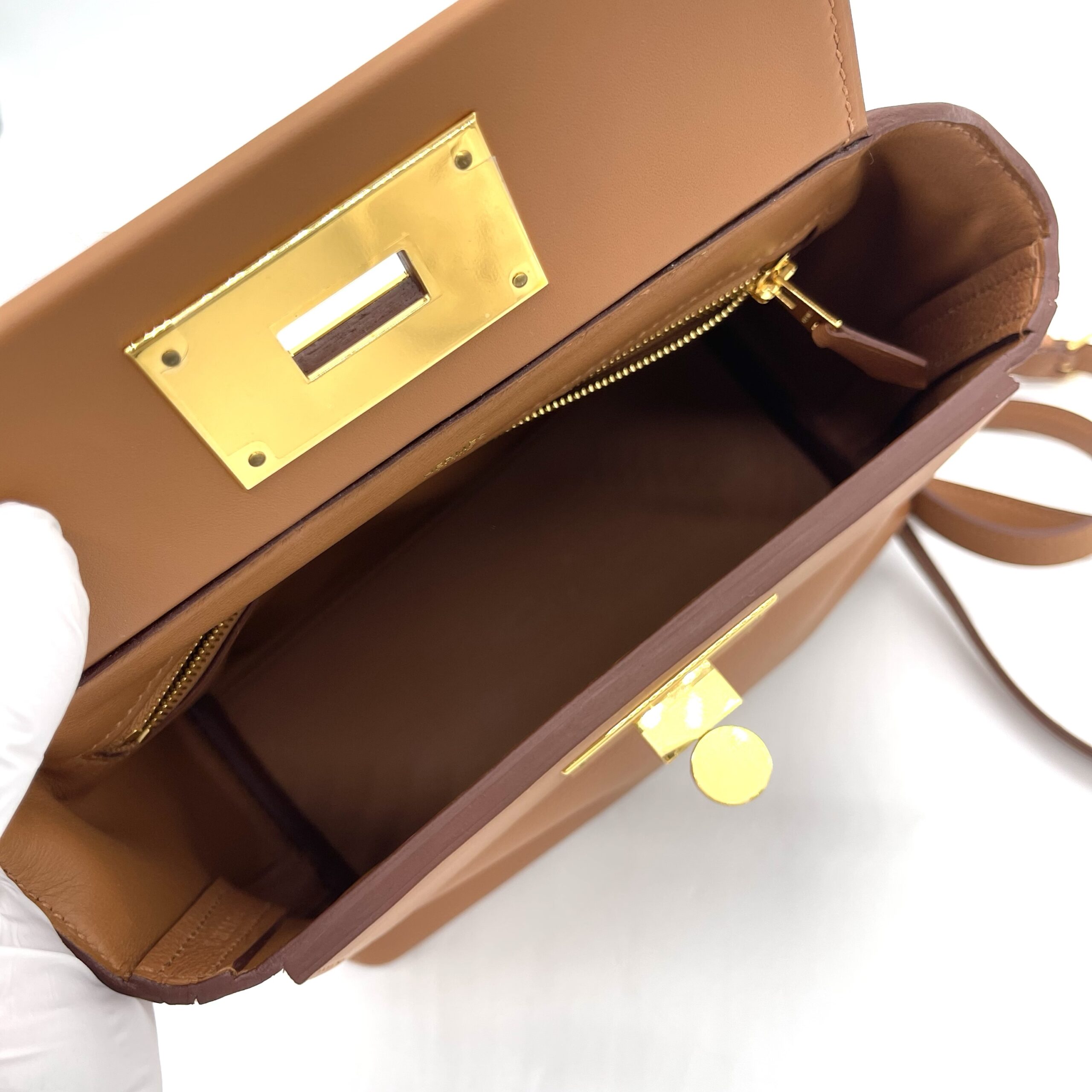 Hermès 24/24 21 Evercolor & Swift – Gold - Image 6