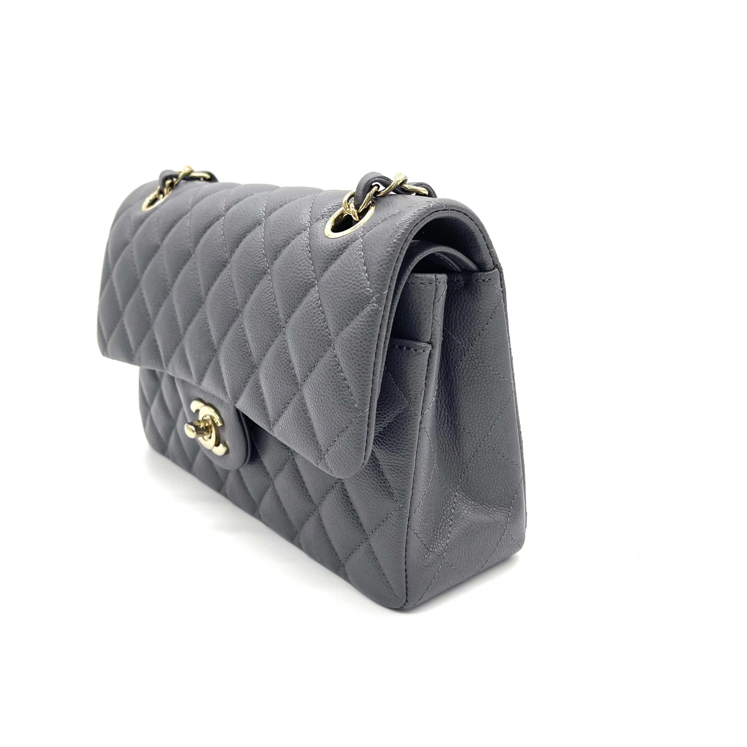 Chanel Classic Small Double Flap Bag – Dark Grey - Image 3