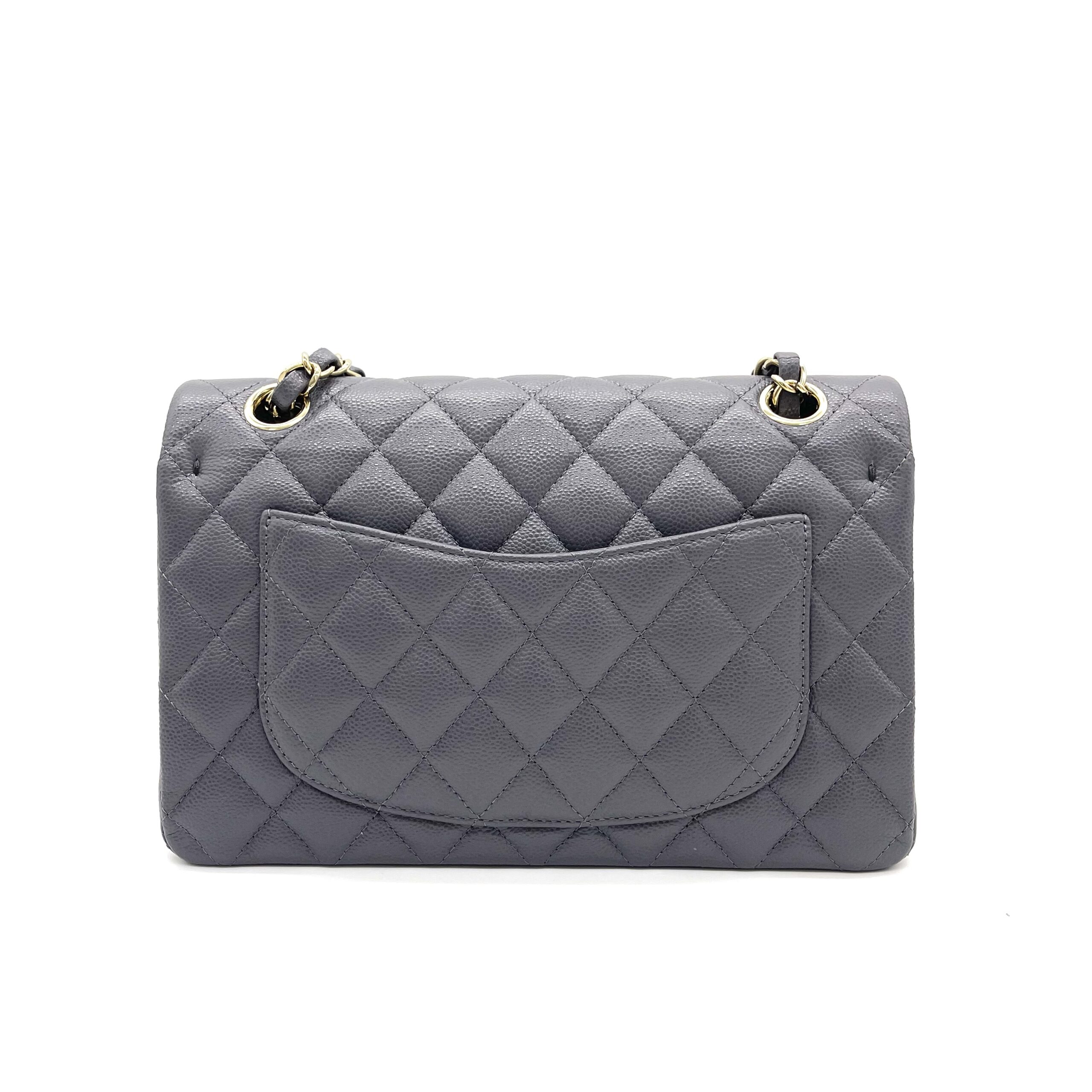 Chanel Classic Small Double Flap Bag – Dark Grey - Image 4