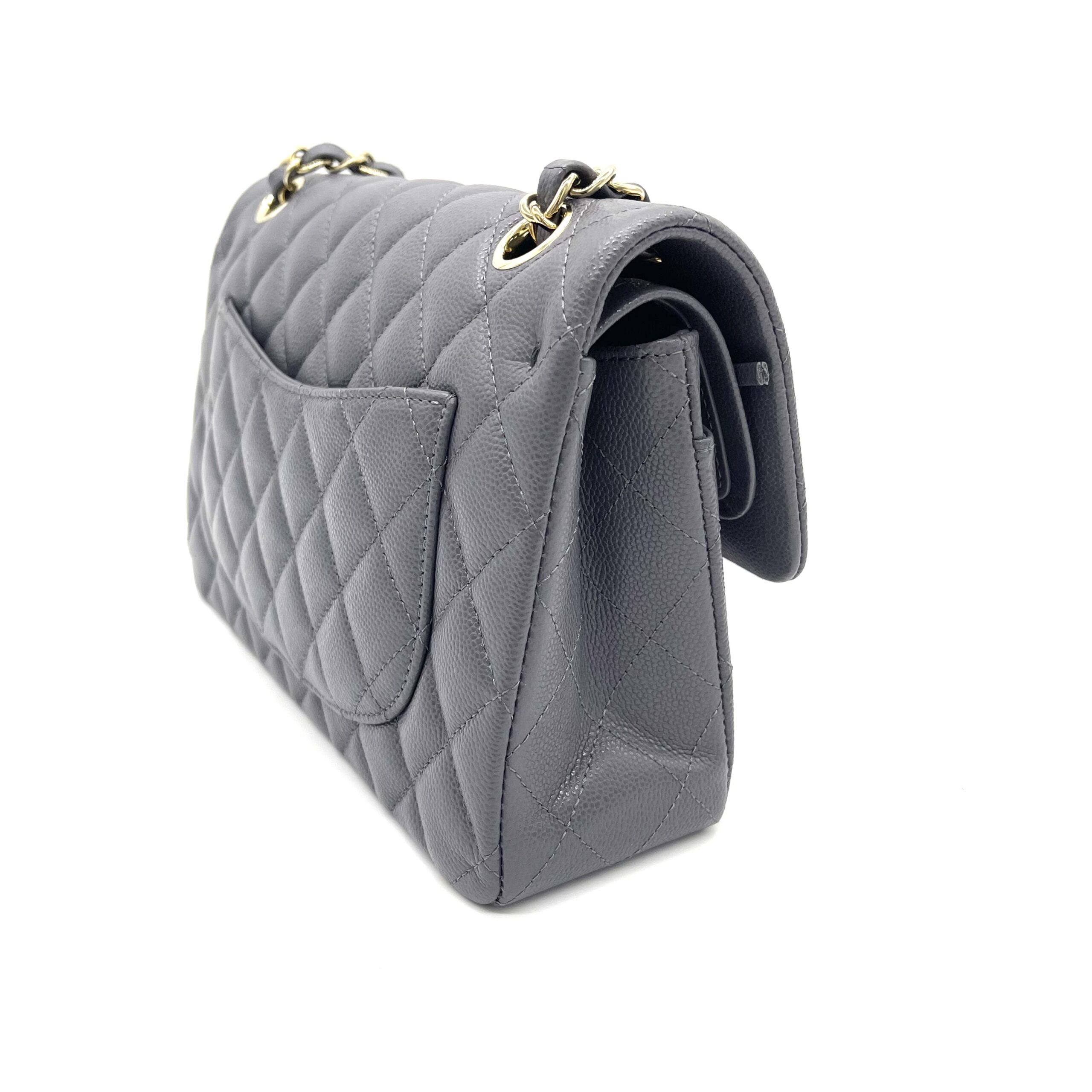 Chanel Classic Small Double Flap Bag – Dark Grey - Image 5