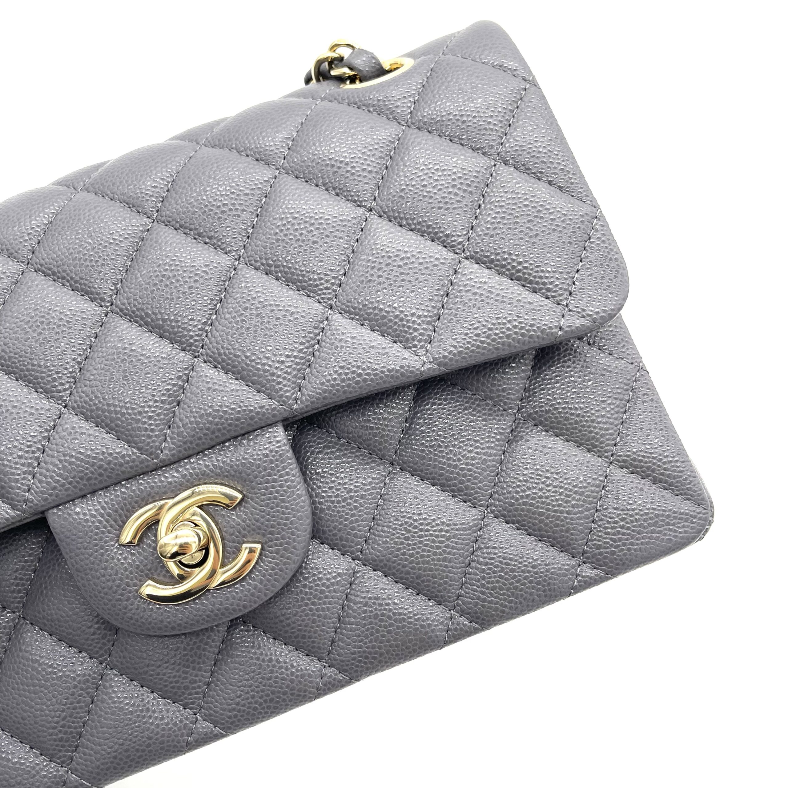 Chanel Classic Small Double Flap Bag – Dark Grey - Image 7