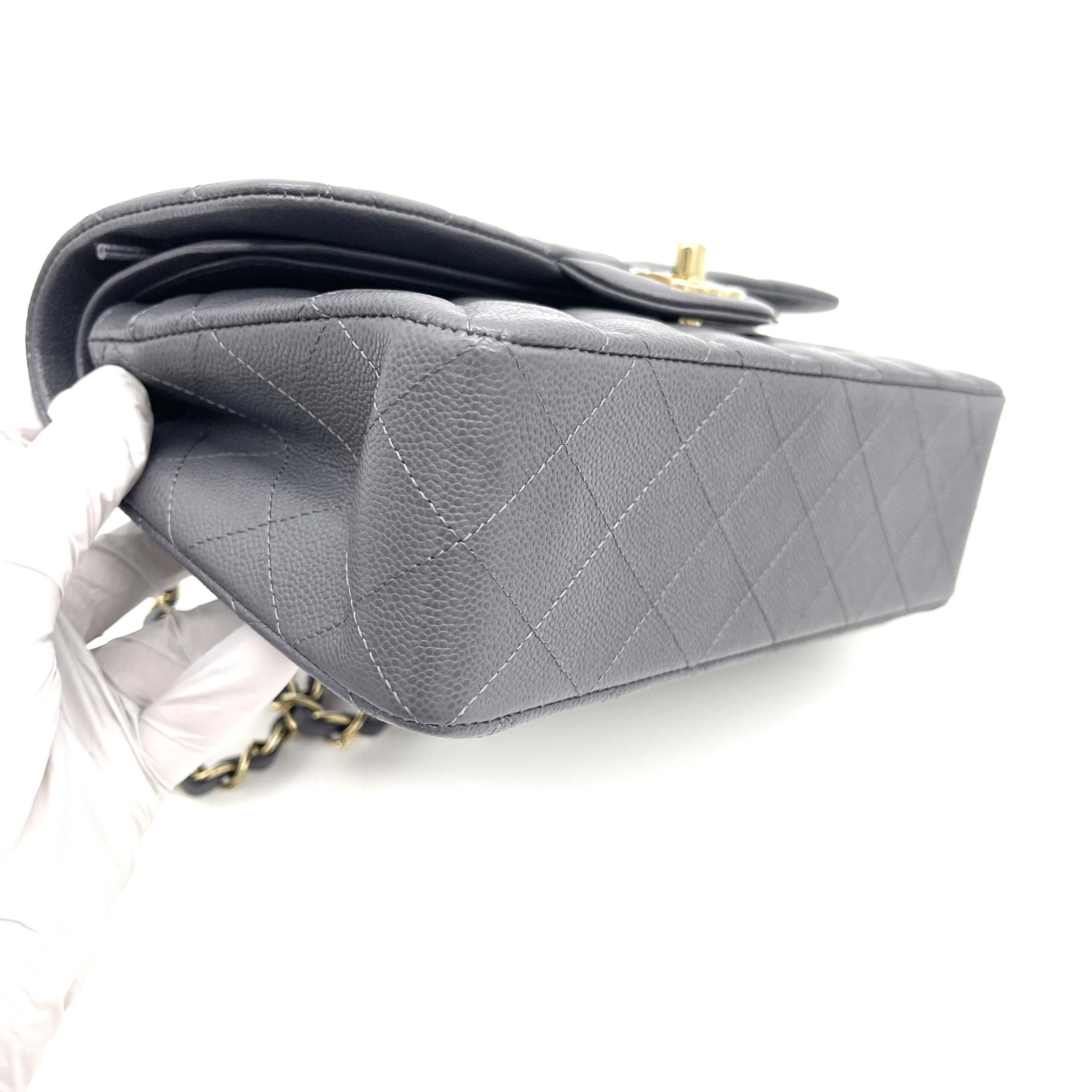 Chanel Classic Small Double Flap Bag – Dark Grey - Image 8