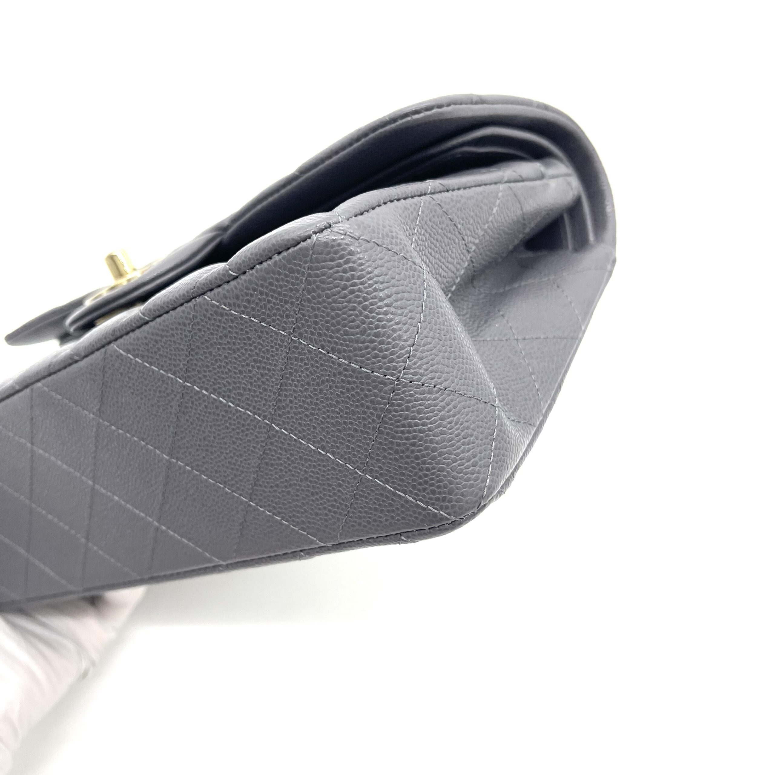 Chanel Classic Small Double Flap Bag – Dark Grey - Image 9